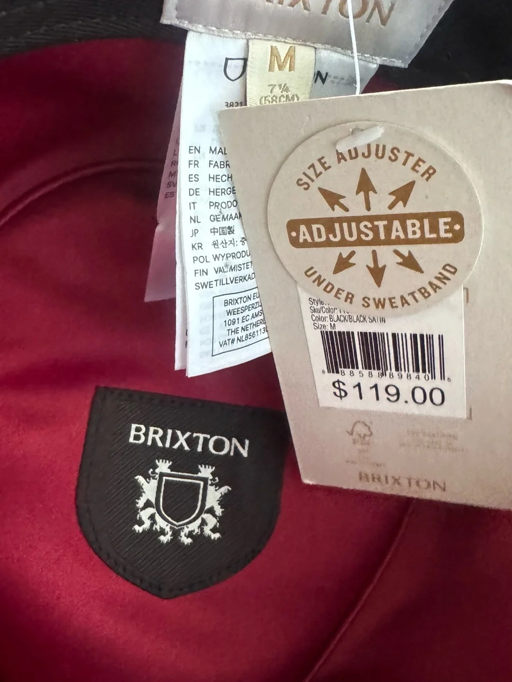 Brixton VICTORIA Black Wide-Brim Fedora Hat
